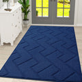 Indoor Door Mat 71x47 Navy - Dirt Resistant, Low-Profile Doormat