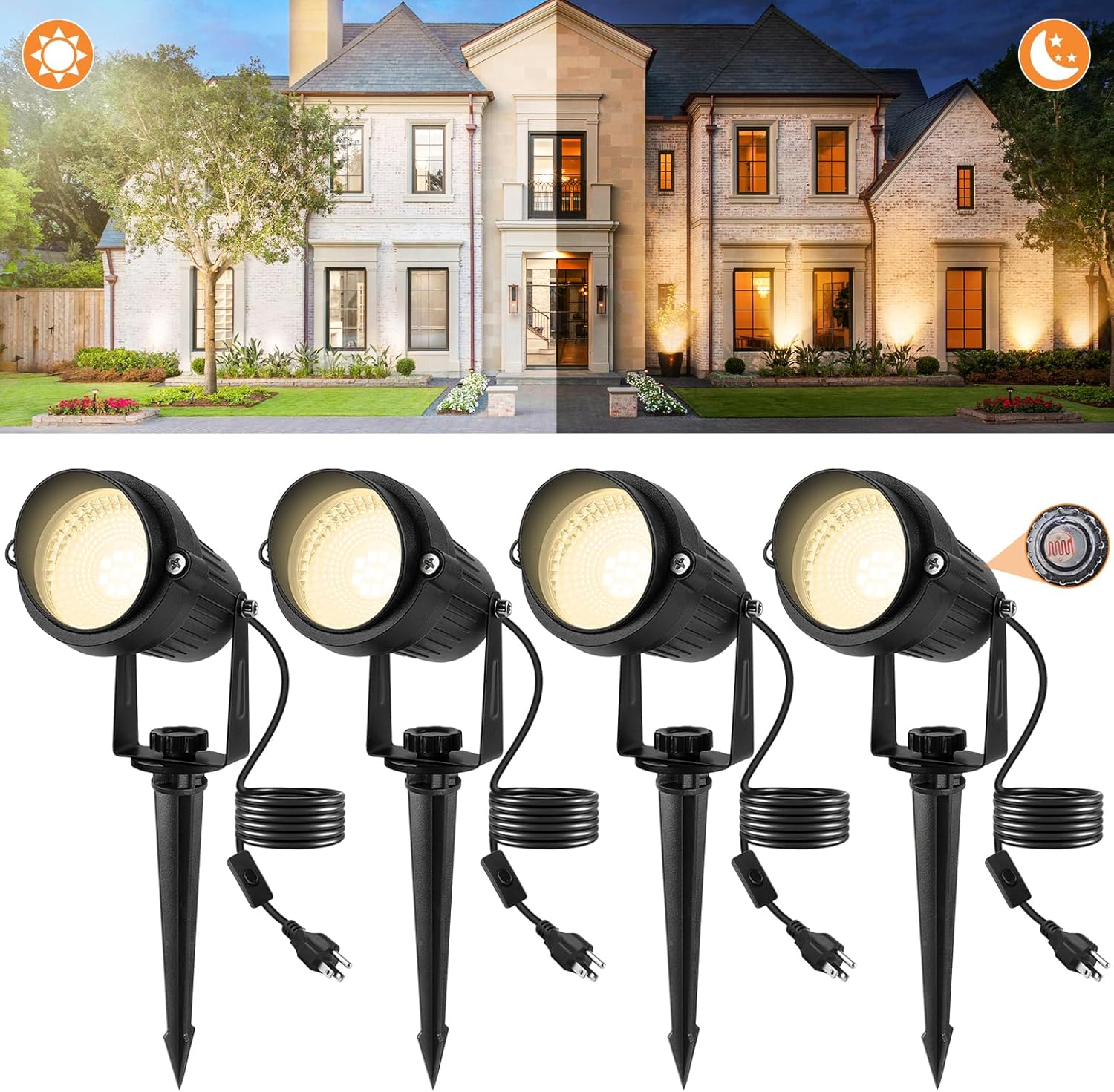 Dusk to Dawn Outdoor LED Spotlight for Landscape Lighting