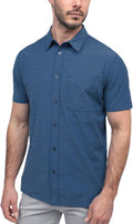Men's Casual Button Up Shirt Essential Short Sleeve - Tailored Fit