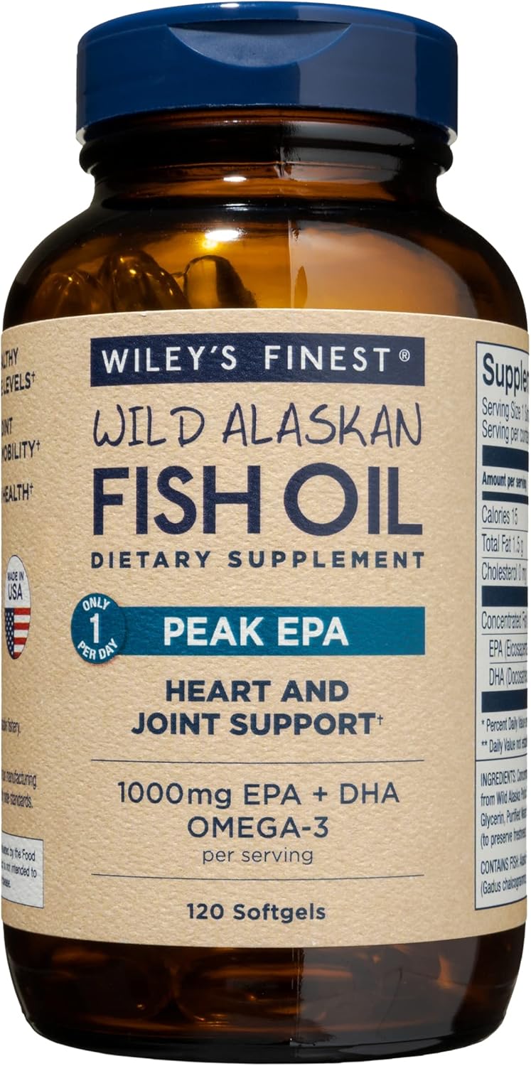 Wiley's Finest Wild Alaskan Fish Oil for Joint Health Support