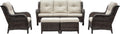 Rilyson Outdoor Furniture Set: 5-Piece Wicker Sectional Sofa