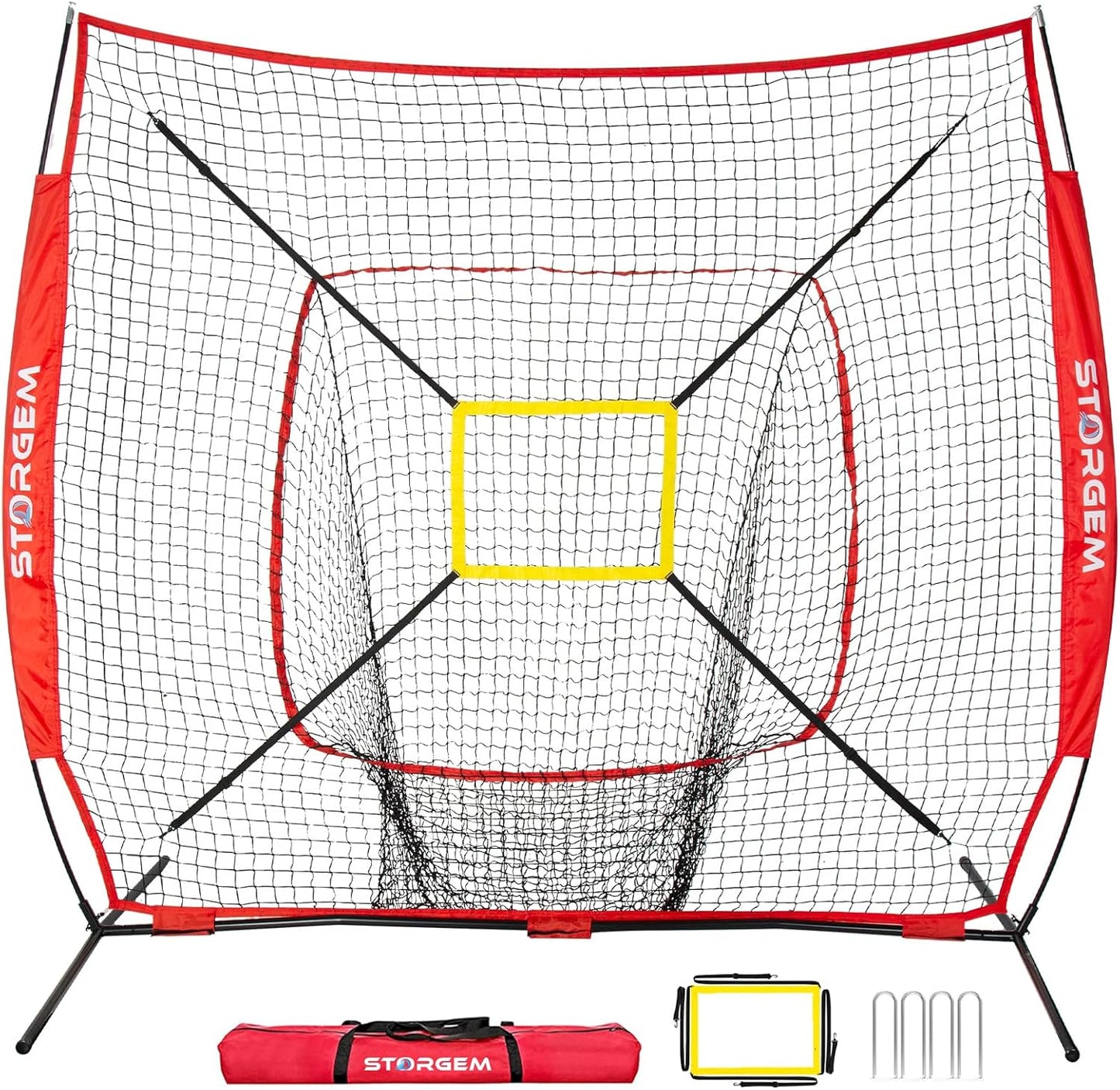 Storgem Portable Baseball and Softball Practice Net for Training