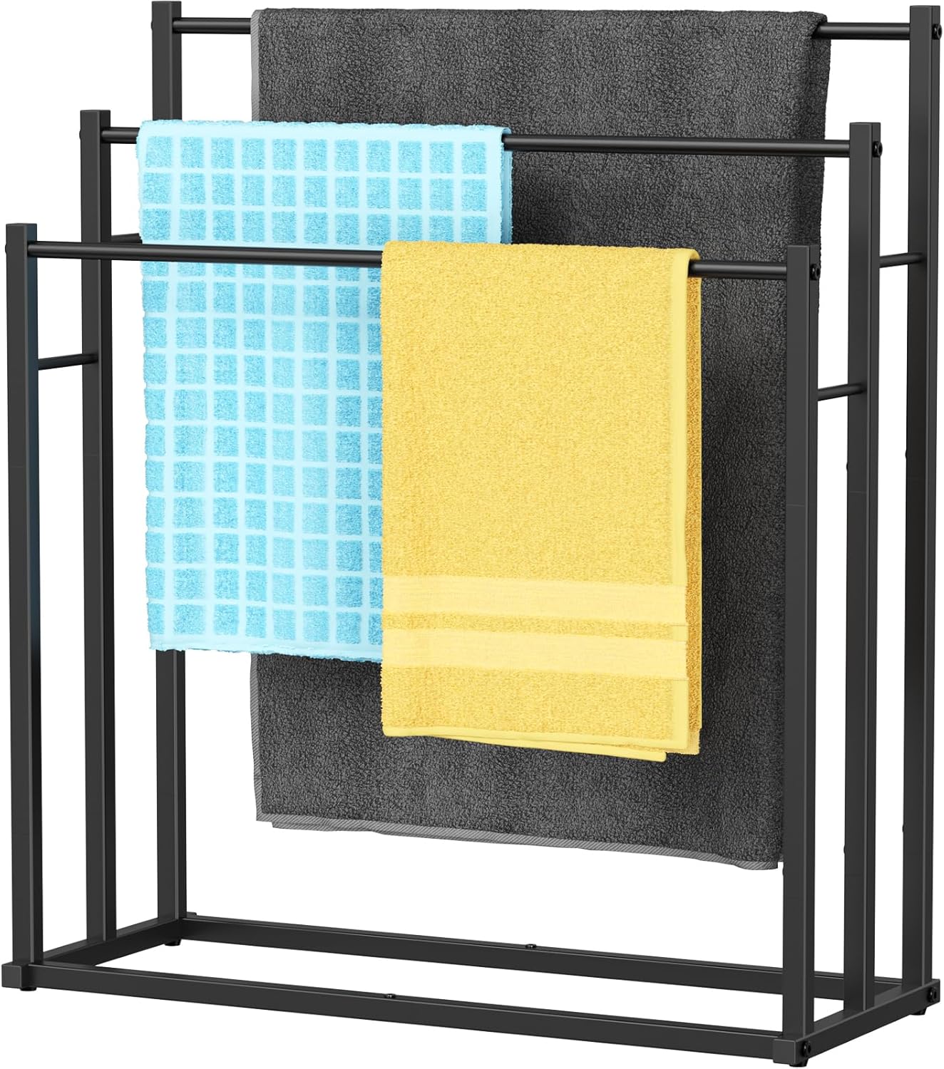 3 Tier Free Standing Towel Rack for Oversized Bath Towels
