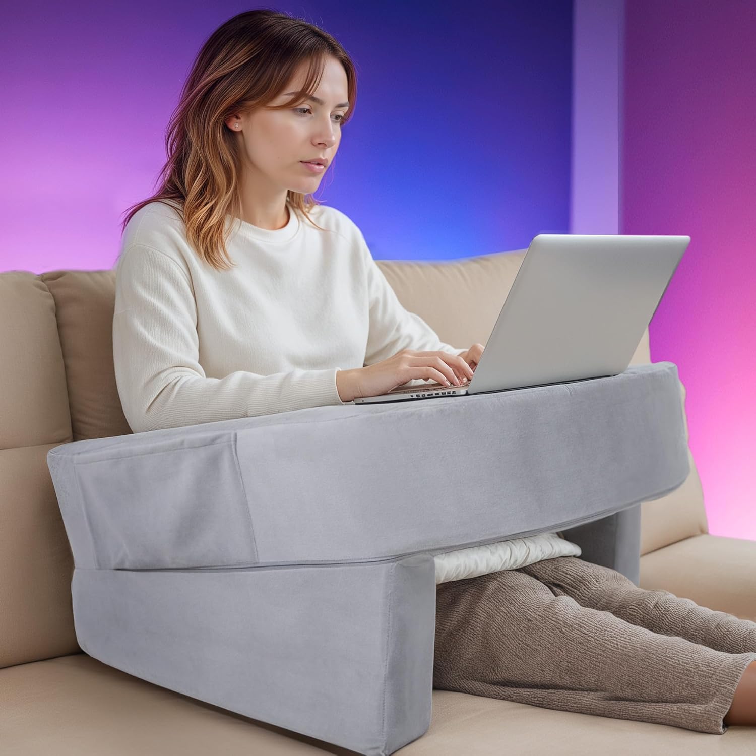 Foredawn Gaming & Reading Pillow: Large, Comfortable Rest + Arm Support