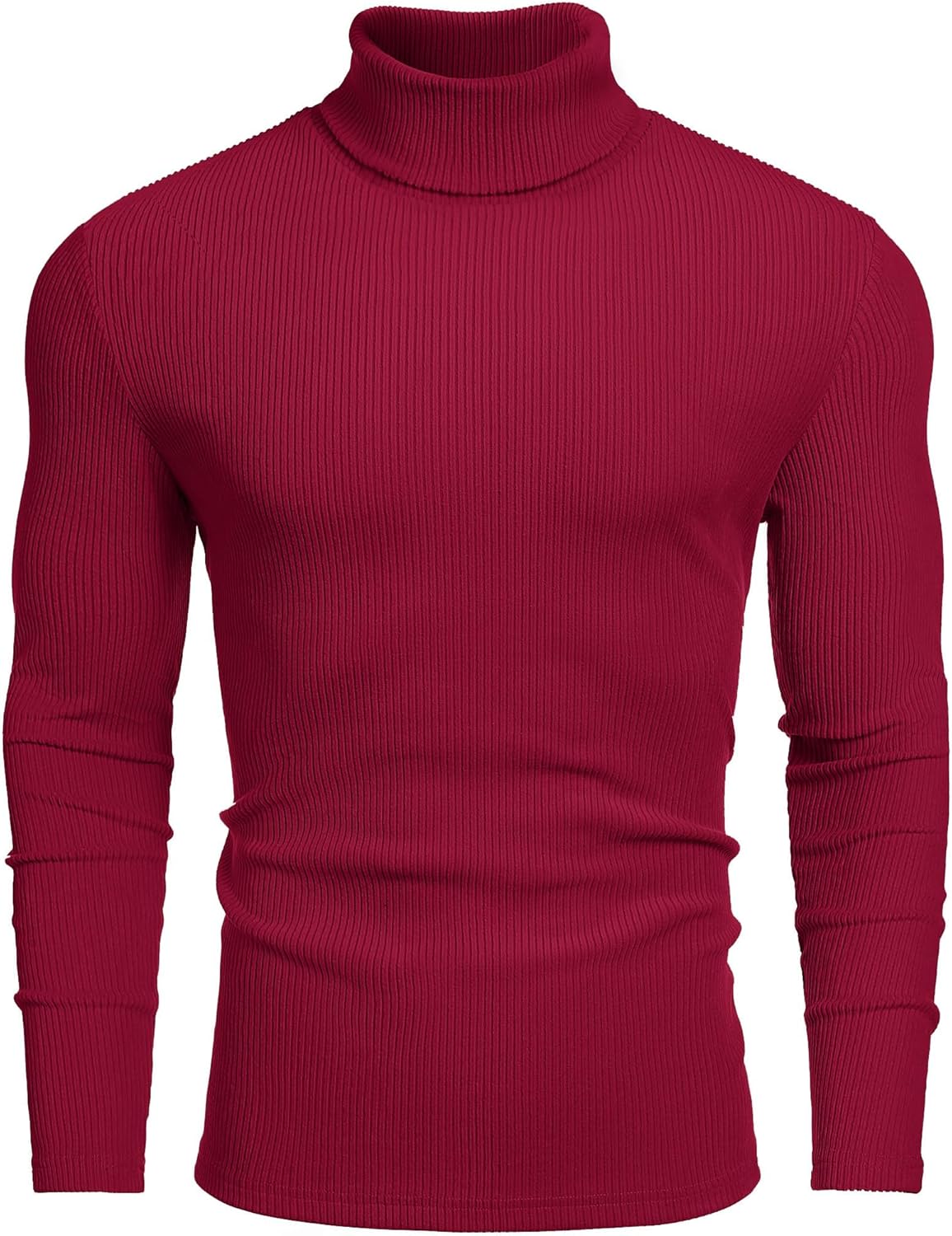 Men's Ribbed Turtleneck Sweater for Casual and Formal Wear