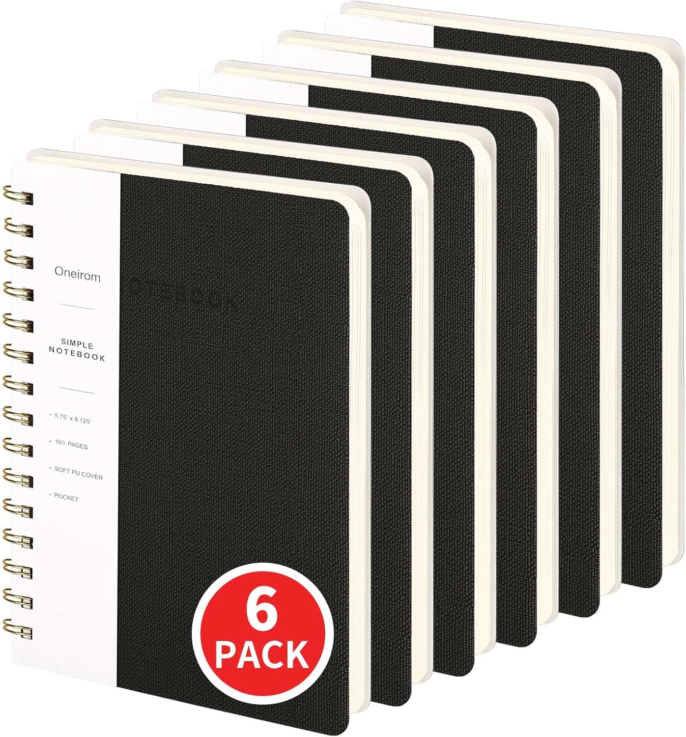 Lined Spiral Notebook for Note Taking - Durable A5 Journal