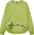 MAGCOMSEN Women's Fleece Lined Crewneck Sweatshirt - Warm