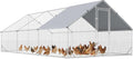 PawHut Large Chicken Coop Metal Run - Walk-In Poultry Pen