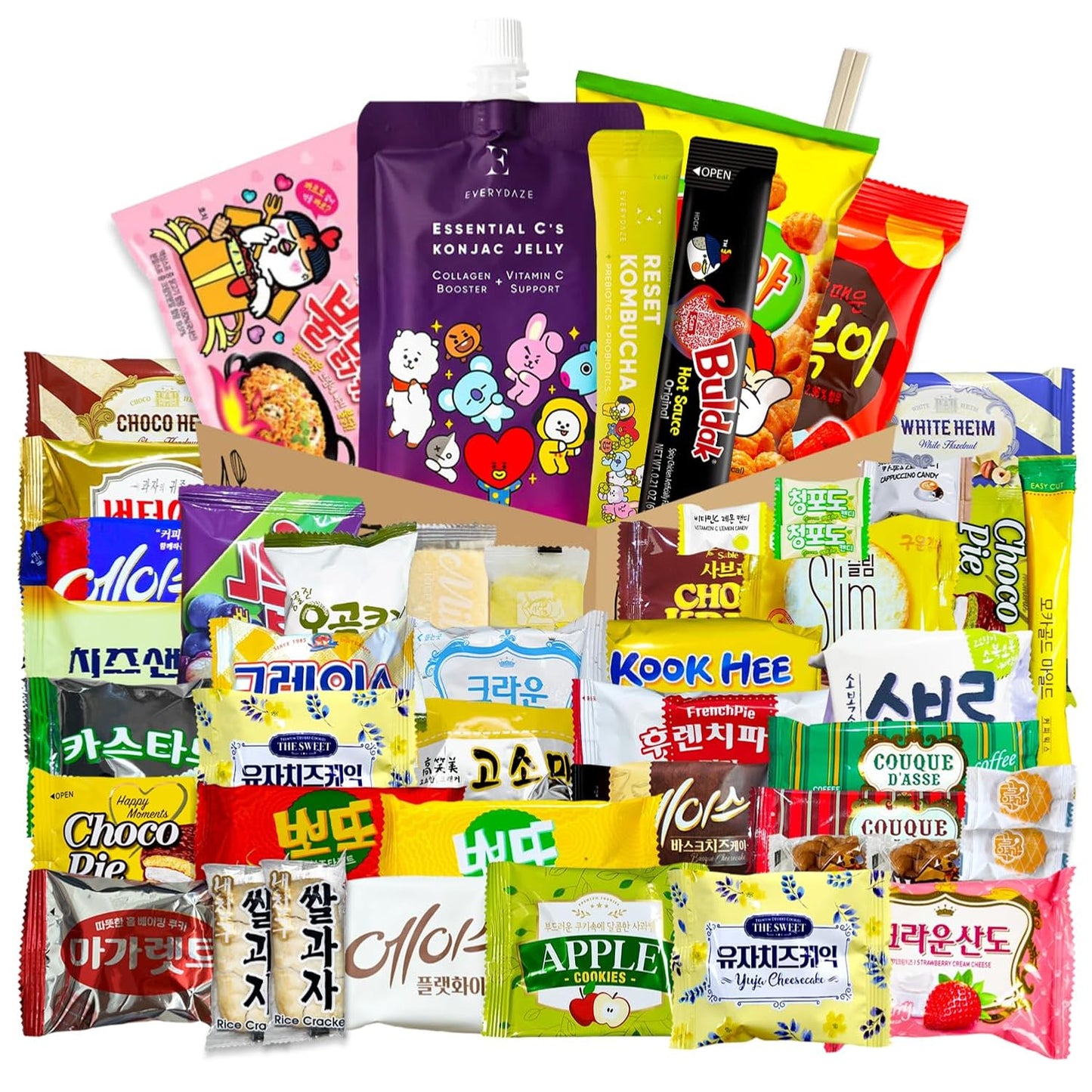Korean Snack Box 48 Count - A Delightful Variety of Treats