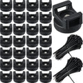 Magnetic Zip Tie Mounts 250 Pieces - Strong Multipurpose Cable Holders