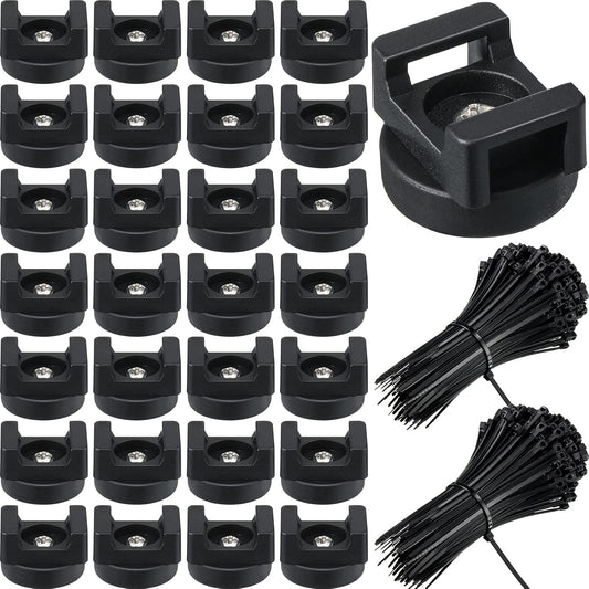 Yookeer 250 Pieces Magnetic Zip Tie Mounts for Cable Management