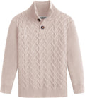 Boys Long Sleeve Cable Knit Turtleneck Sweater for Cozy Warmth