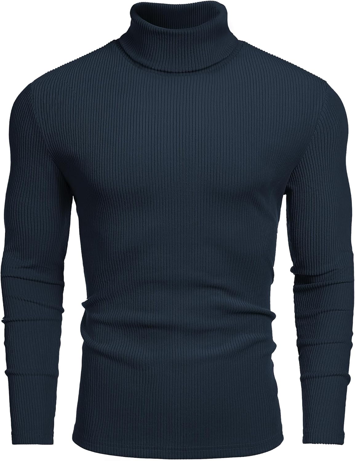 COOFANDY Men's Ribbed Turtleneck Sweater for Casual Style