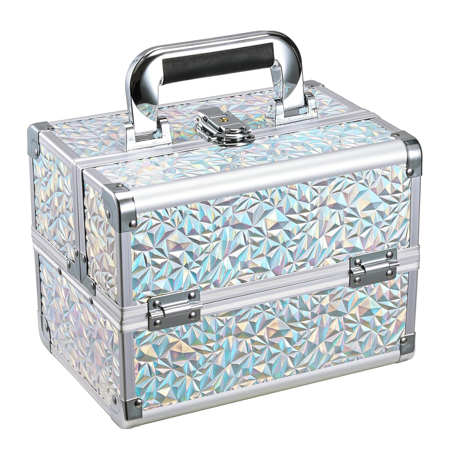 Joligrace Makeup Train Case Portable Cosmetic Box for Travel
