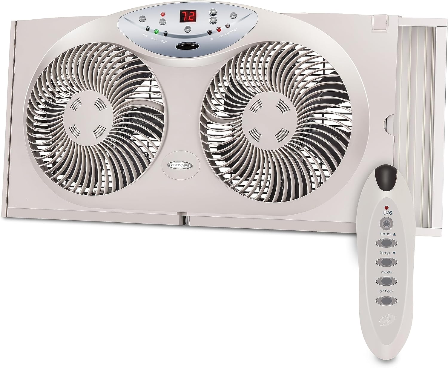 Bionaire Window Fan with Reversible Airflow and Remote Control
