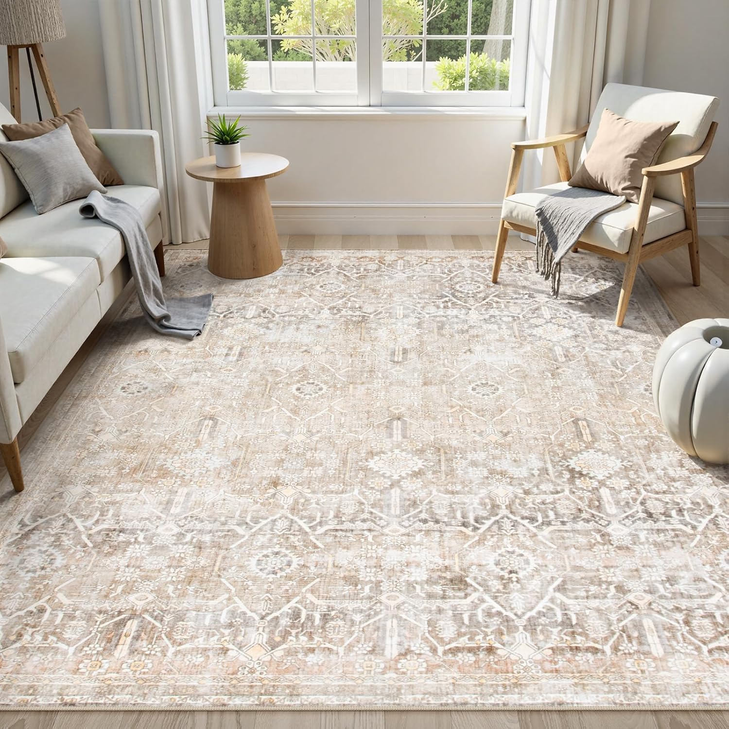 Collive Washable Area Rug 8x10 for Living Room and Bedroom