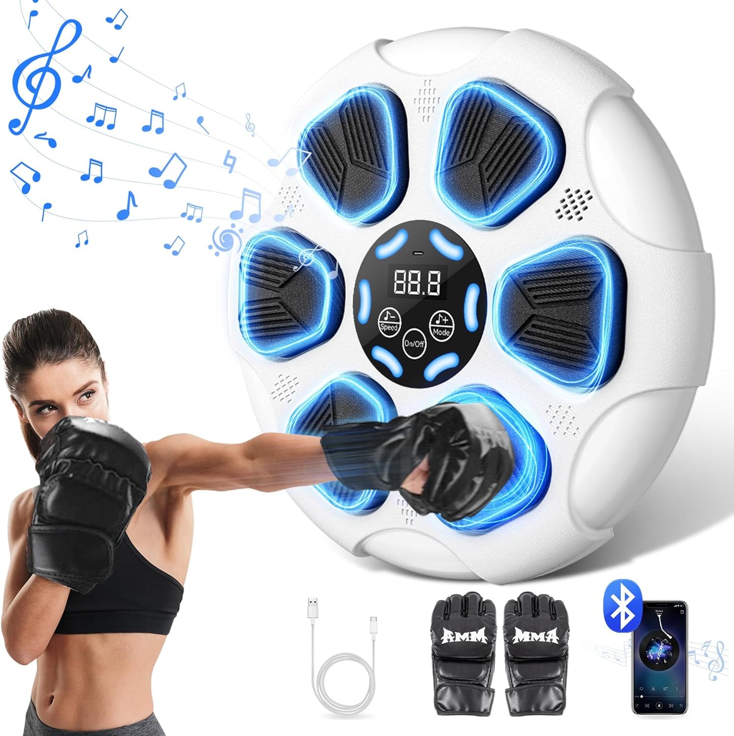 Wall Mounted Music Boxing Trainer - Smart Training Fun