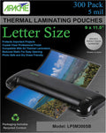 Apache Laminating Pouches 5 mil for 8.5 x 11 Letter Size Paper - 300
