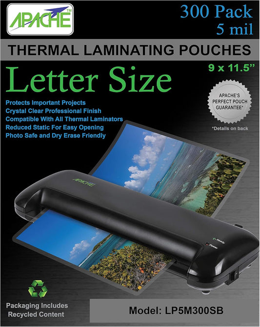 Apache Laminating Pouches 5 Mil for 8.5 x 11 inch Paper