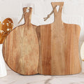 Acacia Wood Cutting Board Set 2 pcs with Handle - Charcuterie