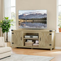 YESHOMY Modern Farmhouse TV Stand for 65+ Inch TVs
