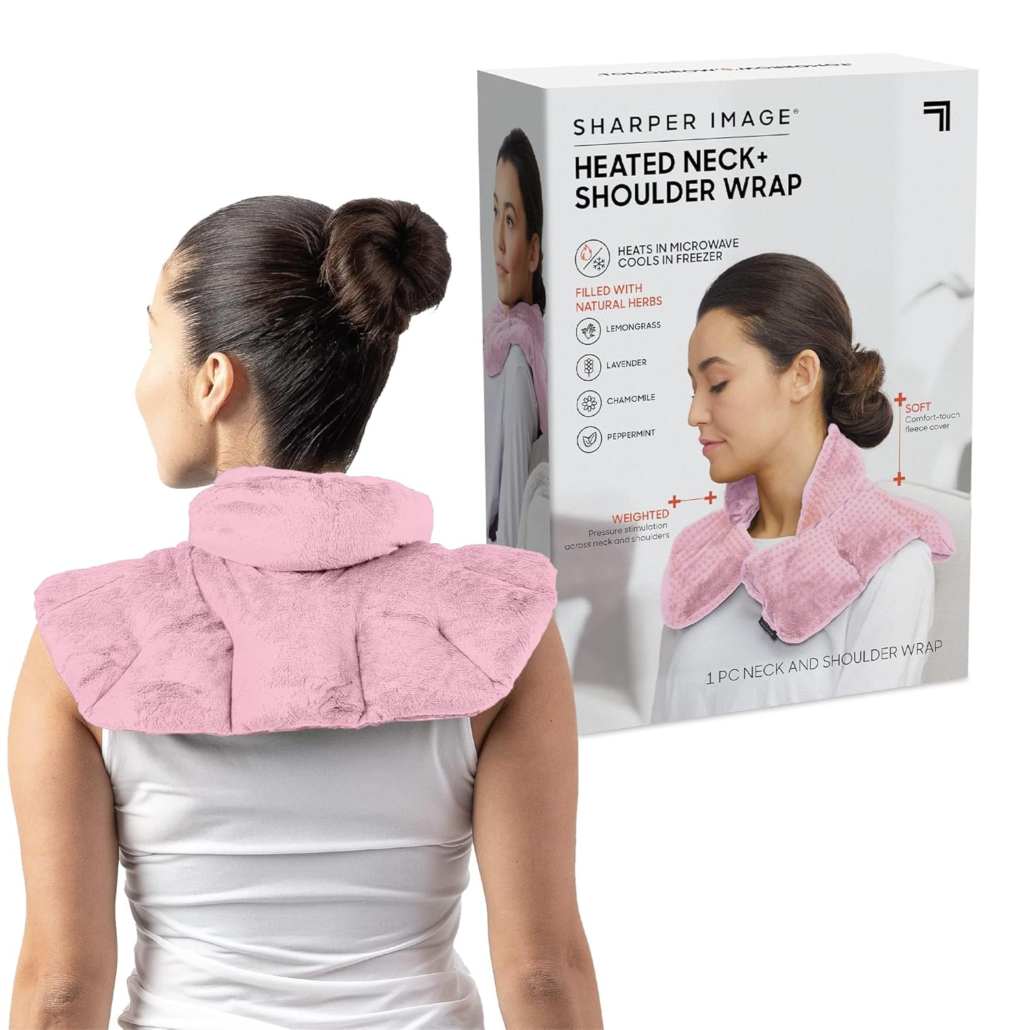 Sharper Image Heated Neck Wrap - Pain Relief & Aromatherapy