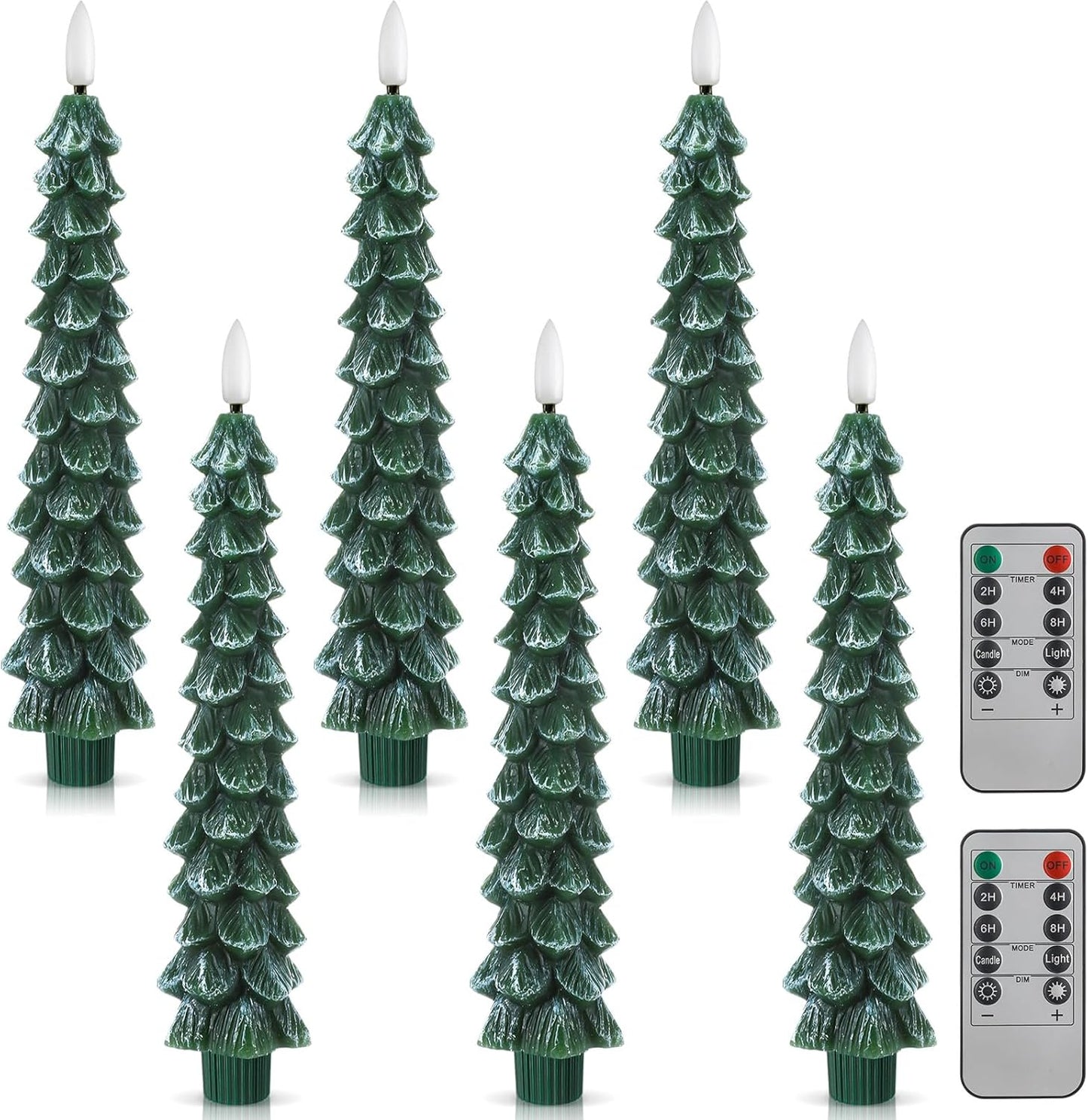 Flameless Taper Candles for Christmas with Remote Timer Control