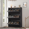 GarveeHome Shoe Cabinet with 3 Flip Drawers - Space-Saving Shoe