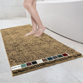 Beige XL Chenille Bathroom Rug 59in x 35in - Quick Dry Microfiber