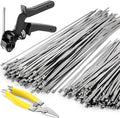 Cable Tie Gun Kit with Stainless Steel Zip Ties - Durable Tool Kit
