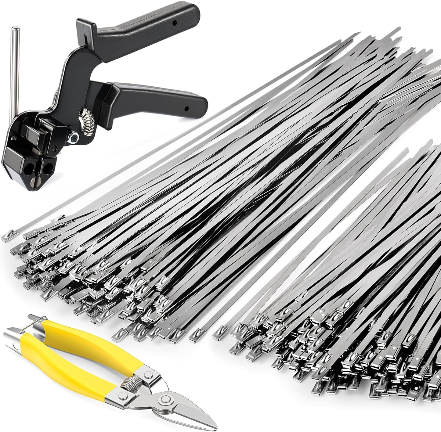 Cable Tie Gun Kit for Tightening and Cutting Stainless Steel Ties
