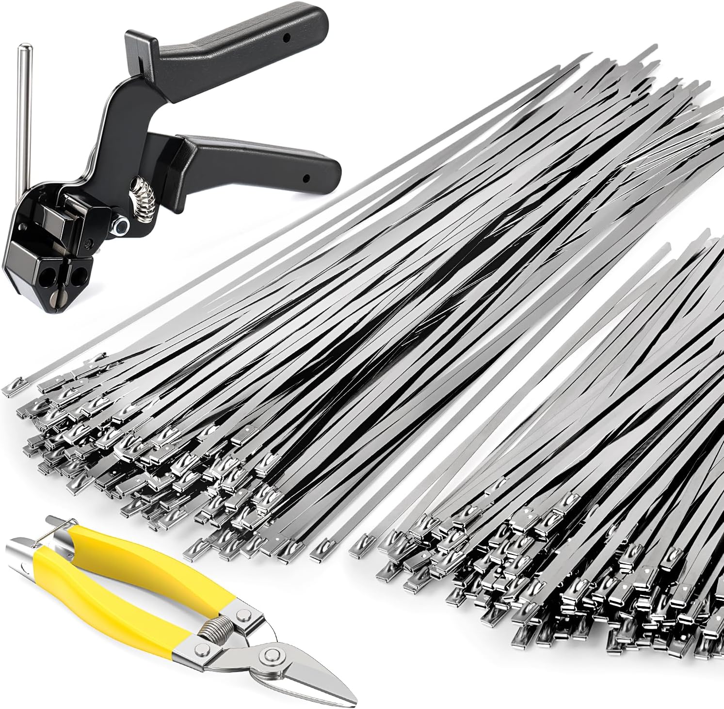 Cable Tie Gun Kit for Tightening and Cutting Stainless Steel Ties