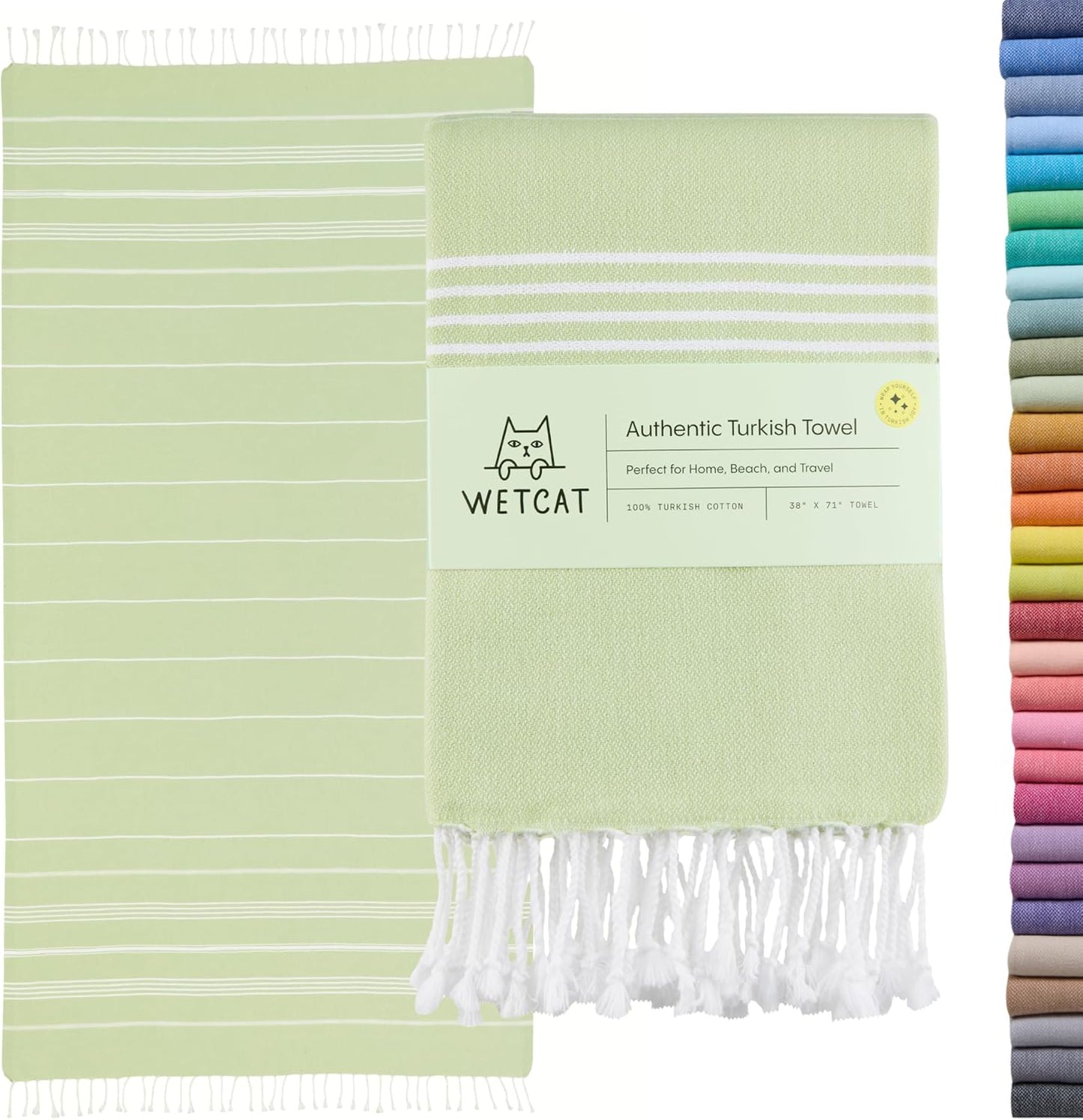 WETCAT Turkish Beach Towel Oversized - Ultra Soft & Quick Drying