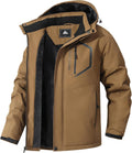 Men's Mountain Ski Jacket Winter Snow Coats Waterproof Warm - Hooded