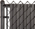 Black Privacy Inserts for Chain-Link Fence 6 ft - Vertical Slats