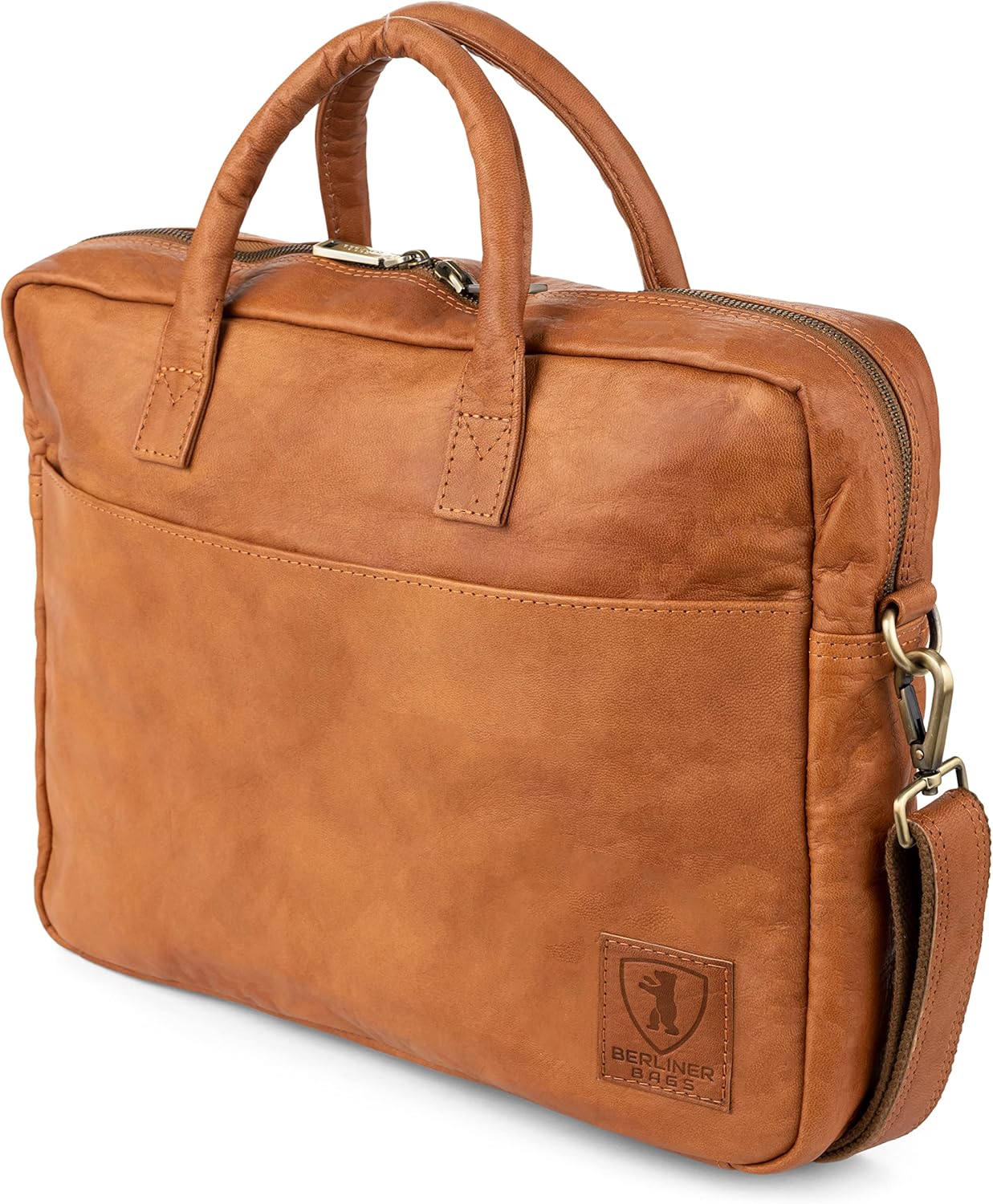 Vintage Genuine Leather Laptop Bag Madrid for Work and Leisure
