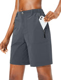 Pudolla Women's Hiking Cargo Shorts Quick Dry Travel Shorts - Secure