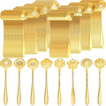 Gold Flower Teaspoons 160 Pcs Set - Cute Mini Spoons for Parties