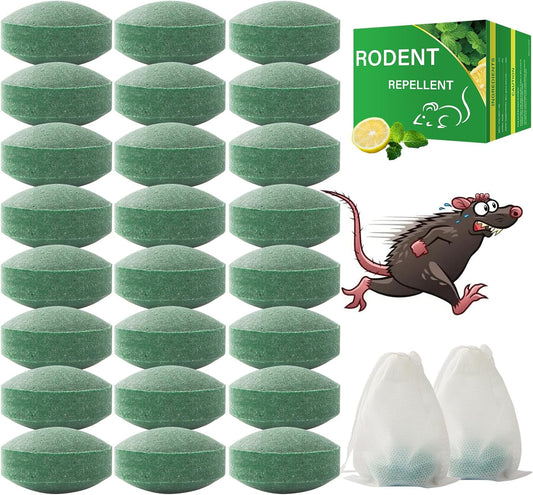 24 Pack Peppermint Mouse Repellent - Family & Pet Safe