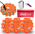 Rechargeable LED Emergency Road Flares 4-Pack - Long Run Time