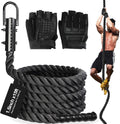 Climbing Rope 1.5 in Diameter 15 ft Gym Rope - Grip & Strength