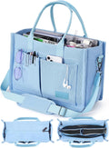 FIORETTO Canvas Tote Bag for Women with Zipper Closure - Organized is