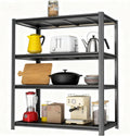 Kitchen Bakers Rack 4-Tier Metal Rack with Solid Shelves - Sturdy