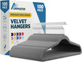 Velvet Non-Slip Hangers Set - 100 Pieces for Organized Closets