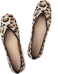 Womens Casual Square Toe Knitted Flats - Washable Comfort