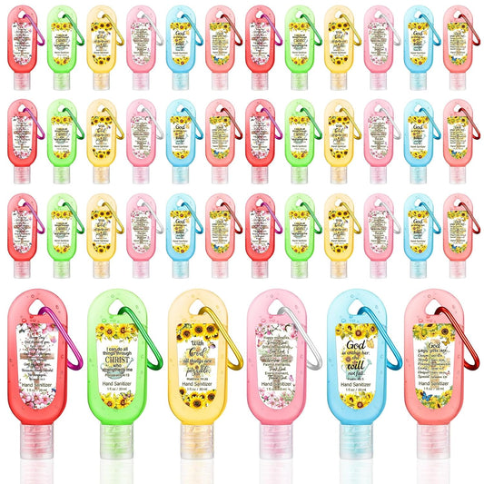 24 Pack Christian Hand Sanitizer Keychains for Gifts and Favors