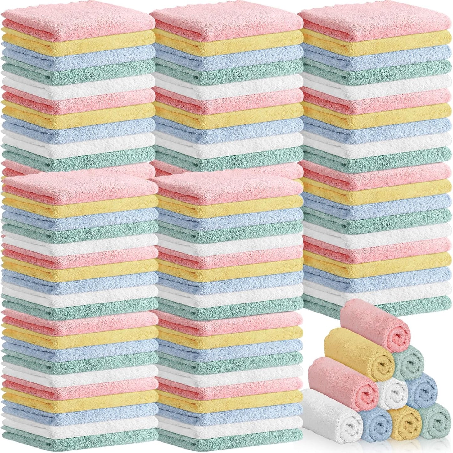 Newwiee 120 Pack Baby Washcloths for Infants and Toddlers
