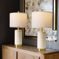 PoKat Small Bedside Table Lamps with USB Ports for Bedroom