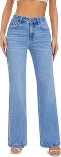 FLYING BANANA Women's High Waisted Wide Leg Denim Jeans - Comfort