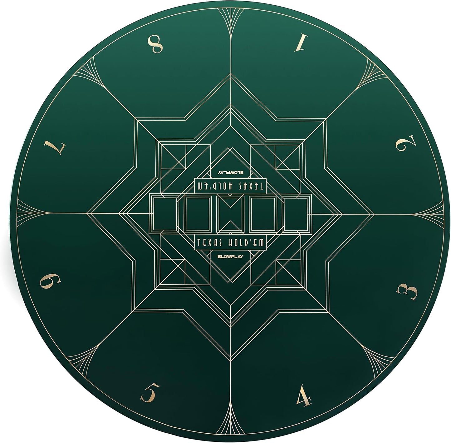 SLOWPLAY Nash 47 inch Round Poker Mat for Ultimate Gaming Fun